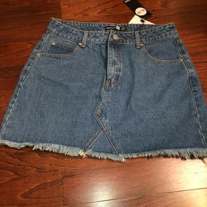 Blue Denim Mini Skirt